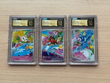 Pokémon - 3 Graded card - First Partner Illustration, Nieuw