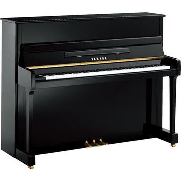 Yamaha P116 M PE messing piano (zwart hoogglans), Nieuw, Zwart, Piano