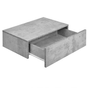 Wandplank met lade zwevend 46x30x15 cm betonkleurig, Verzenden, Nieuw