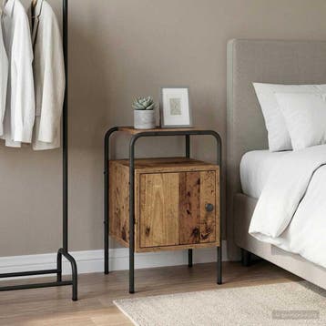 vidaXL Nachtkastje Oud hout Bewerkt hout, Huis en Inrichting, Minder dan 45 cm, Verzenden, Nieuw, 55 tot 70 cm