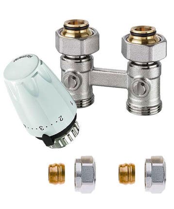 Set recht 15mm knel - thermostatisch, Verzenden, Nieuw