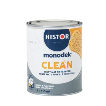 Histor Monodek Clean - wit - 1 liter (Professionele latex), Wit, Nieuw, Ophalen of Verzenden, Verf