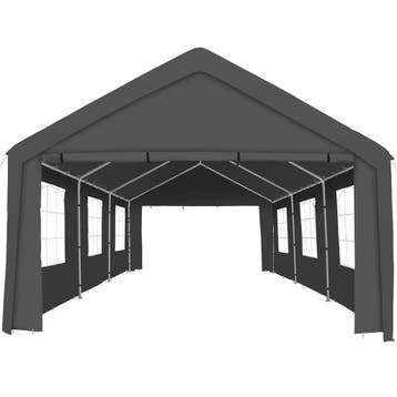 Tuinpaviljoen 6x4m met 4 zijwanden - grijs, Verzenden, Nieuw