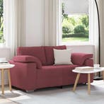 vidaXL Loveseat Wijnrood 160 cm Stof, Verzenden, Nieuw, Stof, 150 tot 200 cm