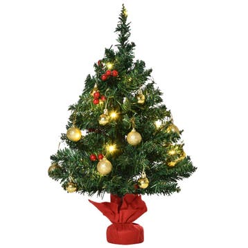Kleine Kerstboom, Mini Kerstboom Met Hulstbessen, Ballen &am, Verzenden