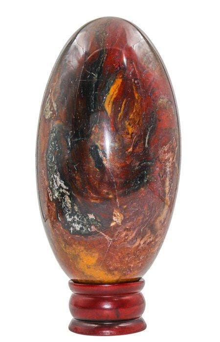 Reusachtige 200mm Ocean Jasper Shiva Lingam – 2,98 kg –, Verzamelen, Mineralen en Fossielen