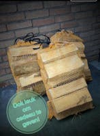 AKTIE!!!! Haardhout XL Netzakken +- 12 kg, Tuin en Terras, Haardhout, Minder dan 3 m³, Ophalen of Verzenden, Blokken