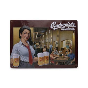 budweiser budvar reclamebord, Verzenden, Nieuw