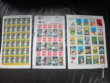 Tintin - 3 nieuwe postzegelvellen van Tintin, dus 70, Nieuw