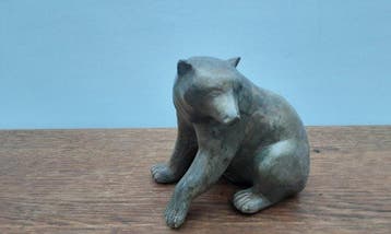 Figuur - P. Chenet - Beer - 15 cm - Brons