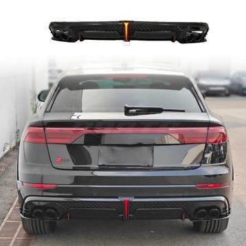 LED Diffuser With Black Exhaust Tips Voor Audi Q8 S Line/SQ8, Ophalen of Verzenden, Nieuw