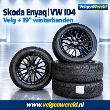 19 inch Skoda Enyaq VW ID4 velgen + winterbanden  | 1026-02, Ophalen of Verzenden, Gebruikt, 19 inch, Banden en Velgen