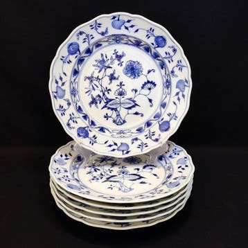 Meissen - Bord (6) - Ø 25,0 cm 6er Set antike große Teller