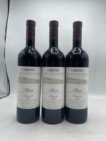 2009 Ceretto Barolo Brunate - Barolo DOCG - 3 Flessen (0.75, Verzamelen, Nieuw