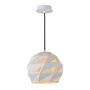 Witte hanglamp Malunga, Bol, Huis en Inrichting, Lampen | Hanglampen, Ophalen of Verzenden, Nieuw, Metaal, Modern