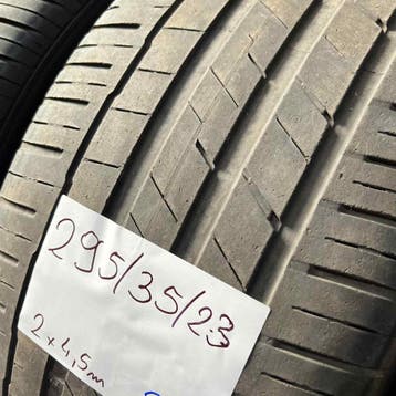 2 x Hankook Ventus S1 Evo 295-35-23 Zomerbanden 4,5mm, Gebruikt, 295 mm, Overige maten, Ophalen of Verzenden