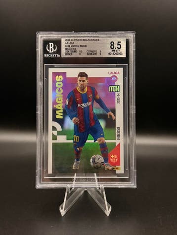 Beckett Bgs 8.5 Panini Megacracks 2023/24 Magicos Lionel Mes, Hobby en Vrije tijd, Verzenden, Zo goed als nieuw, Losse kaart