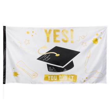 Geslaagd Vlag Wit Yes You Did It, Ophalen of Verzenden, Nieuw