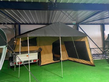 Gordigear Taiga tenttrailer | safari yellow, Caravans en Kamperen, Vouwwagens, Ophalen, Tot en met 3