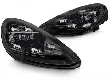 Koplampen Porsche Cayenne 10-15 LED zwart, Auto-onderdelen, Ophalen of Verzenden, Nieuw