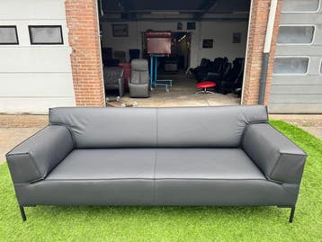 Bankstel Design on StockBloq bank 3 zits zwart leer, Huis en Inrichting, Banken | Bankstellen, Design, Driepersoons, Rechte bank