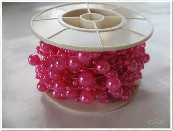 Parelketting Parelguirlande Roze Fuchsia 3+8 mm rol 10 meter, Ophalen of Verzenden, Nieuw