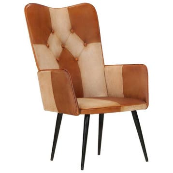 Relaxstoel Echt Leer - Compact | 41% Voordeel | OP=OP, Huis en Inrichting, Fauteuils, Overige materialen, Minder dan 50 cm, Minder dan 75 cm