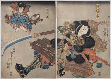 Kunisada — Ushiwakamaru & de Bandiet Kumasaka Chhan —