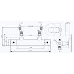 Xellanz Rio Thermostatische Douchemengkraan - 12cm - Chroom, Ophalen of Verzenden, Nieuw