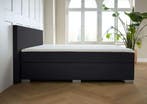 ACTIE! Boxspring Nantes 160 200 Zwart, Verzenden, Zwart, 200 cm, Modern