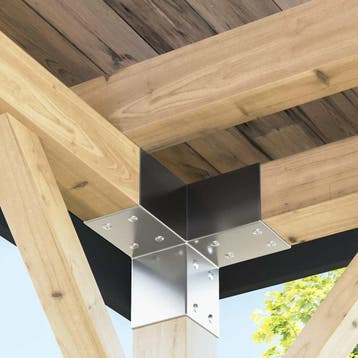 vidaXL Paalverbindingen 4 st Y-vorm 71x71 mm gegalvaniseerd, Verzenden, Nieuw