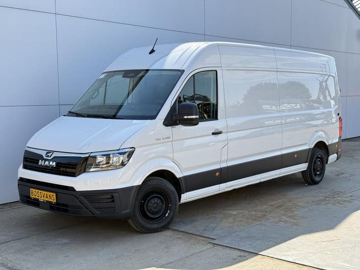 MAN TGE 3.140 2.0 TDI, Auto's, Bestelauto's, Lease, Zwart, Handgeschakeld, Financial lease, Wit, Gebruikt, MAN, Stof, Diesel