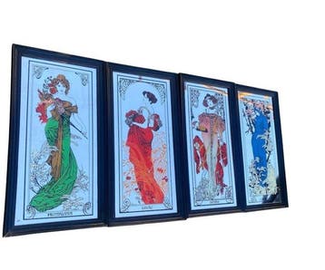 Alphonse Mucha (1860-1939) - Wandspiegel - Hout, Glas - De