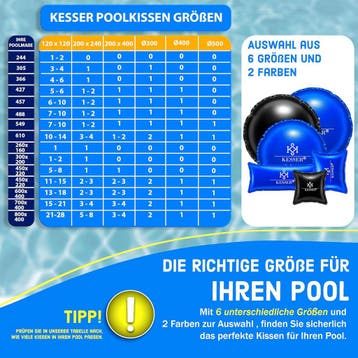 Zwembad kussen - Luchtkussen zwembad - 400 cm - Zwart - KESS, Tuin en Terras, Verzenden, Zo goed als nieuw