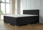 ACTIE! Boxspring Barcelona 160 200 Zwart, Verzenden, Zwart, 200 cm, Modern