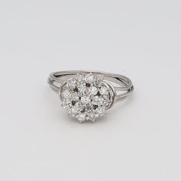 Ring - 18 karaat Witgoud Diamant (Natuurlijk), Nieuw