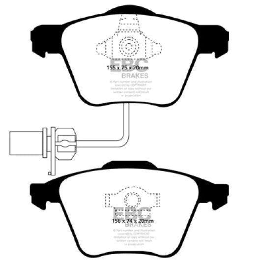 EBC 05-08 Audi A4 2.0 Turbo Yellowstuff Front Brake Pads, Auto-onderdelen, Remmen en Aandrijving, Ophalen of Verzenden