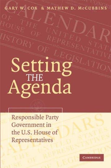 Setting the Agenda - Gary W. Cox 9780521619967, Verzenden, Zo goed als nieuw, Gary W. Cox