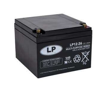 Landport (LP) VRLA-LP accu 12 volt 26.0 ah LP12-26 T12 VDS, Computers en Software, Ophalen of Verzenden, Nieuw