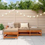 vidaXL Tuin loungeset 4 pcs Wasbruin Massief grenenhout, Verzenden, Nieuw, Loungeset