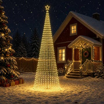 vidaXL LED Kerstboom EKENAS 500 cm 1524 LEDs Warmwit Staal, Verzenden, Nieuw