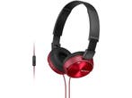 Sony Mdr-zx310ap Rood, Verzenden, Nieuw, Op oor (supra aural), Sony