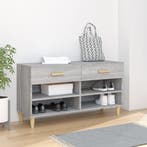 vidaXL Schoenenkast 102x35x55 cm bewerkt hout grijs sonoma, Verzenden, Nieuw