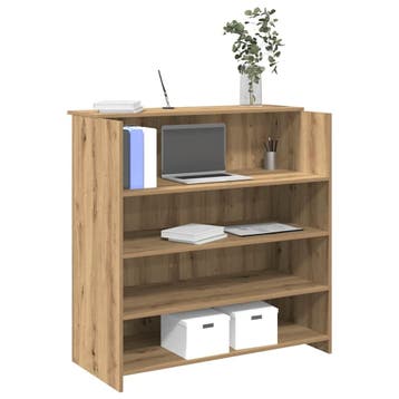 vidaXL Receptiebalie 100x50x103,5cm bewerkt hout artisanaal, Huis en Inrichting, Verzenden, Nieuw