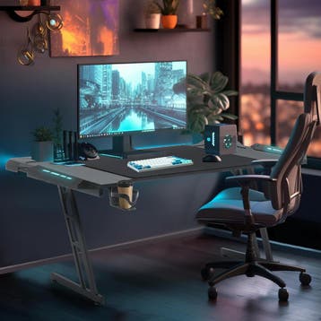 Gaming bureau - Gaming desk - Gaming tafel - 120x60 cm - Zwa, Huis en Inrichting, Bureaus, Verzenden, Zo goed als nieuw