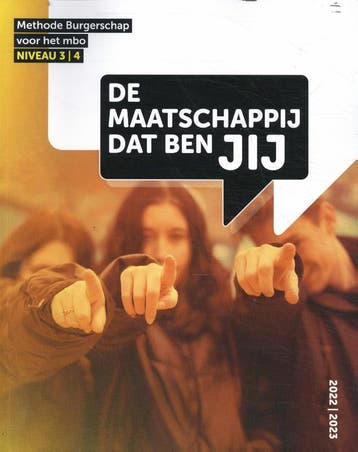 De maatschappij dat ben JIJ niveau 3 2 9789492620644, Verzenden, Zo goed als nieuw