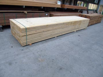 Houten Steigerplank ruig 32x200mm 5 meter. Vanaf € 1.75 p/m1, Ophalen, 25 tot 50 mm, Nieuw, Plank