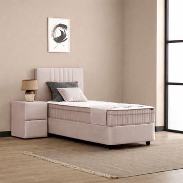Opbergbed Clara Beige 1-persoons - 90 x 200, Nieuw