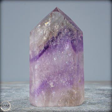Natuurlijke topkwaliteit paarse Phantom-amethist Obelisk-
