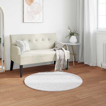 vidaXL Antislip vloerkleed van imitatie konijnenbont OLITE, Verzenden, Nieuw, Wit
